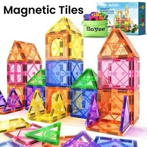 Soyee 32-PC Set of Magnetic Building Tiles